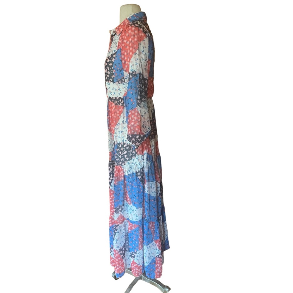 Vintage Loreen Fashion Floral Poly Prairie‎ Maxi Dress - Picture 3 of 6